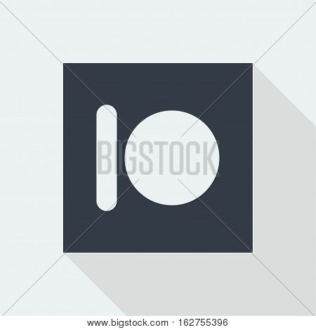 button studio music icon flat design, web seo icon