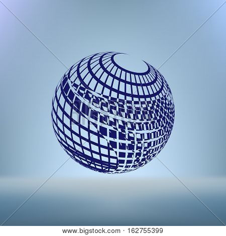 Wire-frame Design Element. Sphere