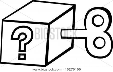 Mystery box di domanda chiave ferita