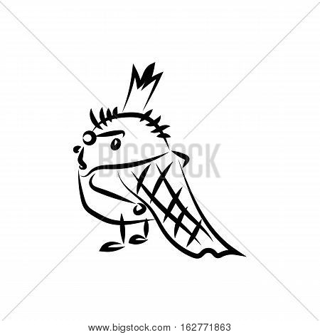 King crown isolated hand draw graphic style