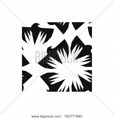 Seamless gothic pattern with black flying raven