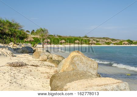 Amazing View From Baby Beach On Aruba Island