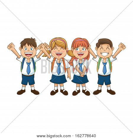 School kids icon. childhood little and people theme. Isolated design. Vector illustration