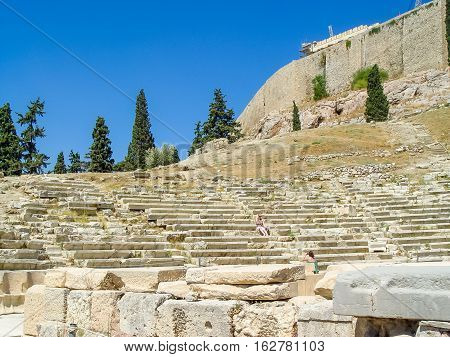 View Of The Stairs At The Parthenon Temple