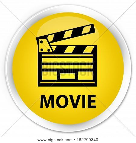 Movie (cinema Clip Icon) Premium Yellow Round Button
