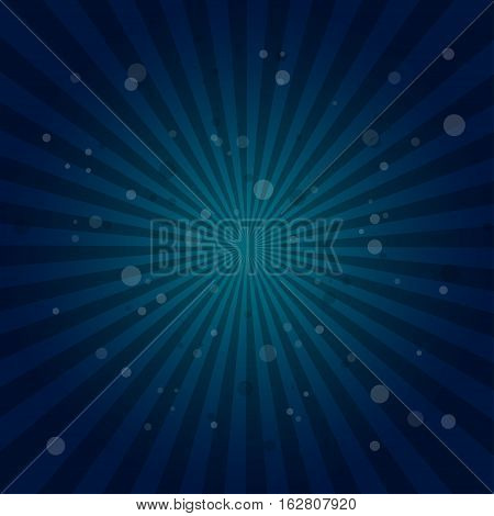 Retro turquoise ray background in vintage style