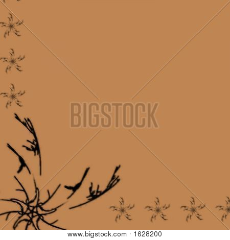 Cornice floreale con sfondo marrone