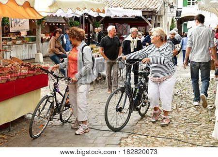 La Flotte France - september 27 2016 : the picturesque market