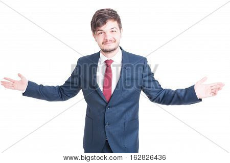 Business Man Or Manager Standing And Posing Confident