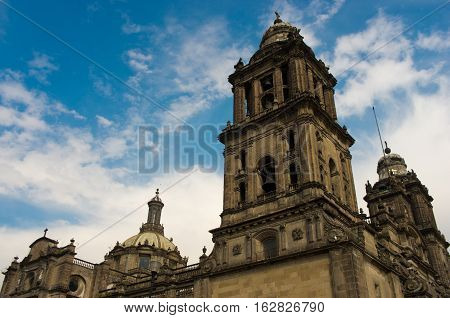 Elements Of Beautiful Cathedral On Zocalo, Mexico City