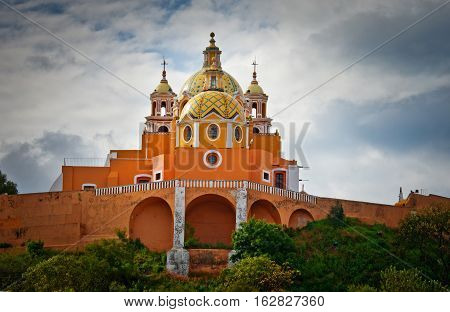 Church Of Our Lady Of Remedies In Cholula. Mexico