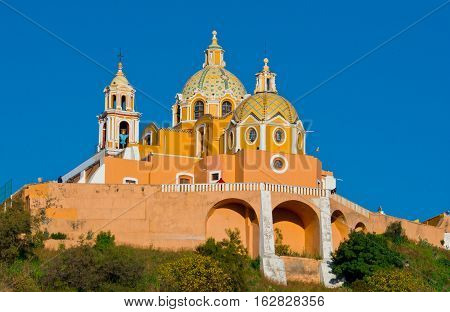 Church Of Our Lady Of Remedies In Cholula. Mexico