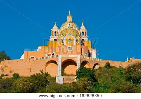 Church Of Our Lady Of Remedies In Cholula. Mexico