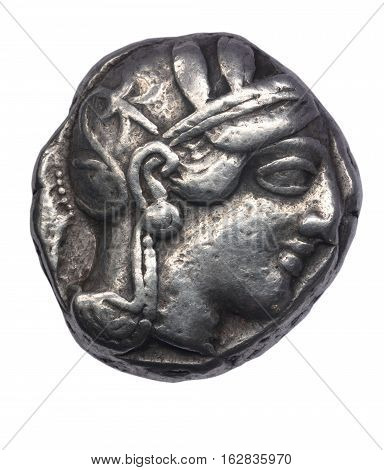 Tetradrachm of Athens IV century BC Front: head of Pallas Athena