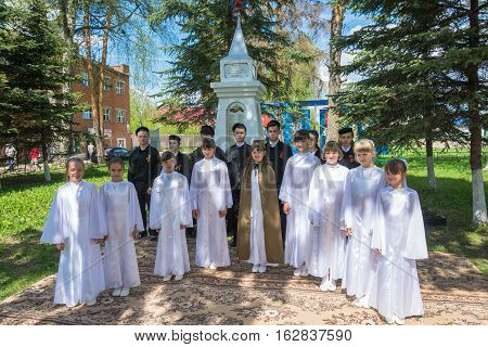 At The Monument To Soldiers-countrymen Who Died During The Great Patriotic War, May 9, 2016.