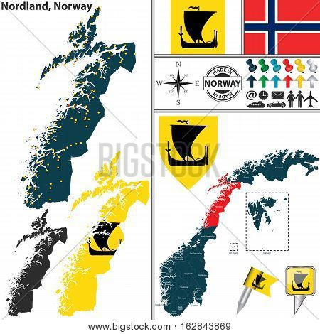 Map Of Nordland, Norway