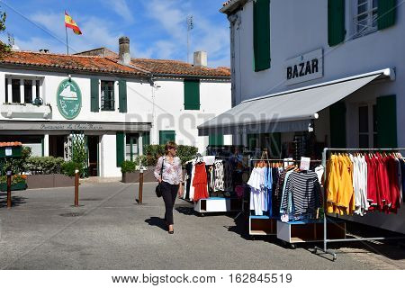 Les Portes en Re France - september 26 2016 : the picturesque village in autumn