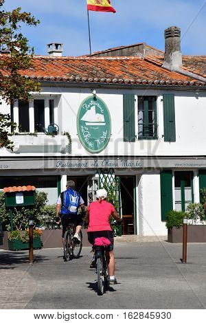 Les Portes en Re France - september 26 2016 : the picturesque village in autumn