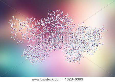 Lethal toxin of anthrax bacterium Bacillus anthracis, 3D illustration. Molecular background
