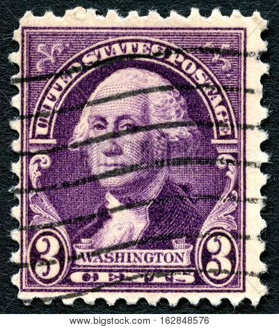 UNITED STATES OF AMERICA - CIRCA 1932: A used postage stamp from the USA depicting an illustration George Washsington circa 1932.