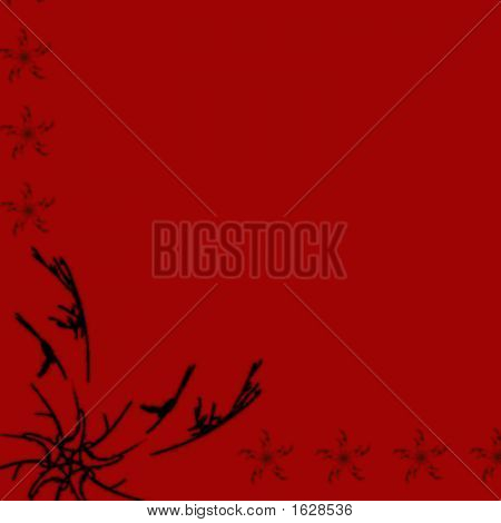 Cornice floreale con sfondo rosso