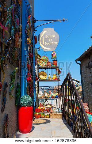 Pottery In Gourdon, Provence, France