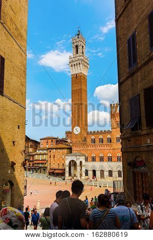 Torre Del Mangia In Siena, Italy