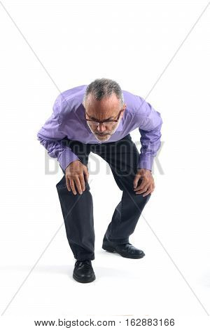 Man looking for a thing he has lost