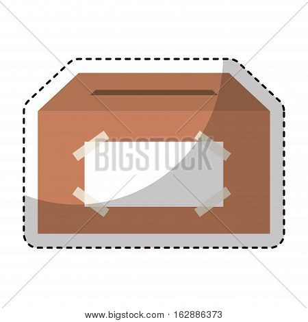 ballot box carton isolated icon vector illustration design