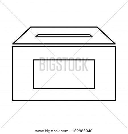 ballot box carton isolated icon vector illustration design