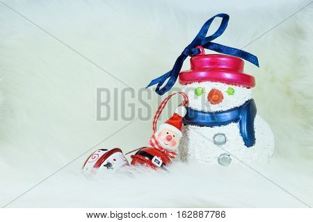 Penquin Christmas dolls decoration on white  background