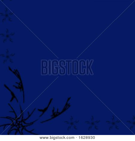 Cornice floreale con sfondo blu scuro