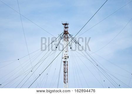 Aerial platforms for the transmission of radio waves in the longwave range. Means of communication with submarines.