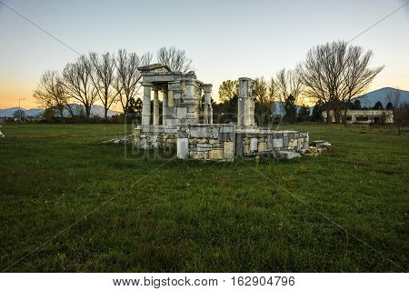 Temple Of Poseidon At Ancient Mantineia, Arcadia, Peloponnese, Greece