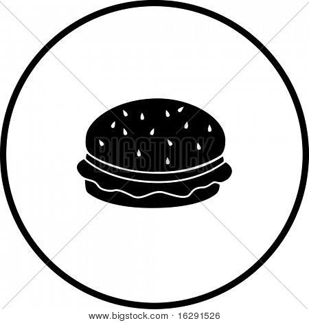 Hamburger eller cheeseburger symbol