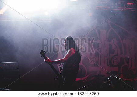 TOLMIN, SLOVENIA - JULY 26TH: SWEDISH BLACK METAL BAND MARDUK PERFORMING AT METALDAYS FESTIVAL ON JULY 26TH, 2016 IN TOLMIN, SLOVENIA