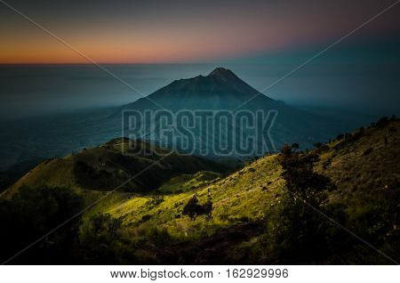 Dormant Stratovolcano Mt. Merbabu