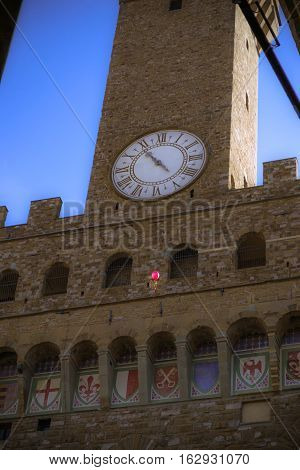 Palazzo Vecchio - Florence. From Loggia dei Lanzi.