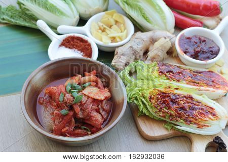 Kimchi of korean food traditional is delicious
