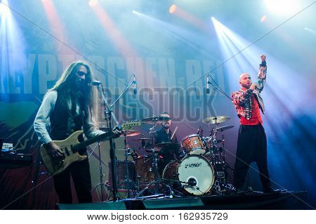 TOLMIN, SLOVENIA - JULY 27TH: METAL BAND DIE APOKALYPTISCHEN REITER PERFORMING AT METALDAYS FESTIVAL ON JULY 27TH, 2016 IN TOLMIN, SLOVENIA