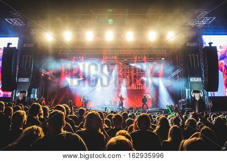 TOLMIN, SLOVENIA - JULY 27TH: METAL BAND DIE APOKALYPTISCHEN REITER PERFORMING AT METALDAYS FESTIVAL ON JULY 27TH, 2016 IN TOLMIN, SLOVENIA