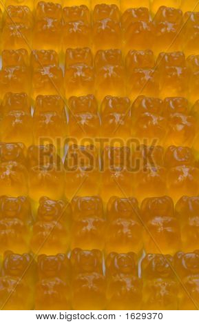 Orange gelatinös godis