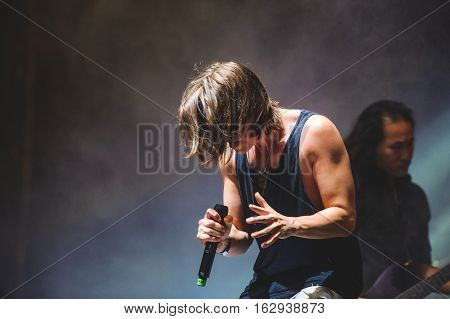 TOLMIN, SLOVENIA - JULY 29TH: BRITISH POWER METAL BAND DRAGONFORCE PERFORMING AT METALDAYS FESTIVAL ON JULY 29TH, 2016 IN TOLMIN, SLOVENIA