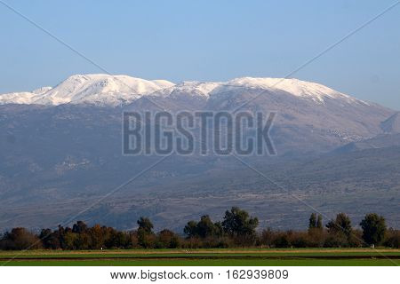 Hermon height reaches 2800 meters, the mountain is located in the north of Israel, where the lowest temperature in the country, the snow cover lasts almost all year round,