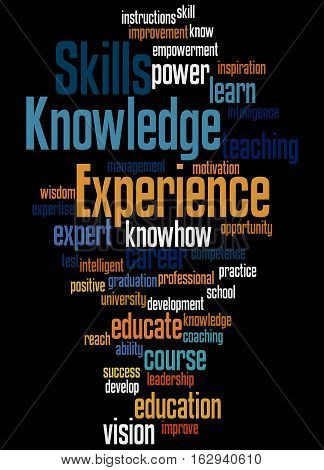 Knowledge Skills Experience, Word Cloud Concept 3