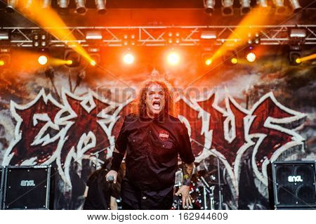 TOLMIN, SLOVENIA - JULY 29TH: AMERICAN THRASH METAL BAND EXODUS PERFORMING AT METALDAYS FESTIVAL ON JULY 29TH, 2016 IN TOLMIN, SLOVENIA