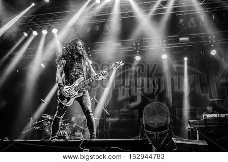 TOLMIN, SLOVENIA - JULY 29TH: BRITISH POWER METAL BAND DRAGONFORCE PERFORMING AT METALDAYS FESTIVAL ON JULY 29TH, 2016 IN TOLMIN, SLOVENIA