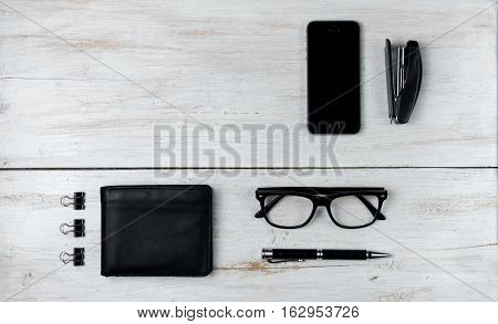 Modern Male Accessories And Laptop On White