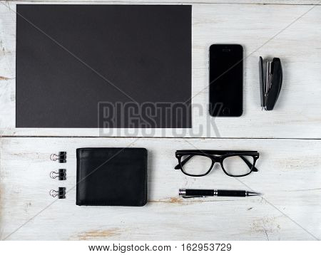 Modern Male Accessories And Laptop On White