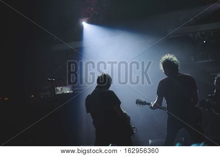 NOVI SAD, SERBIA - DECEMBER 12TH: PUNK BAND GOBLINI PERFORMING ON KONCERT GODINE 2015, IN NOVI SAD, SERBIA